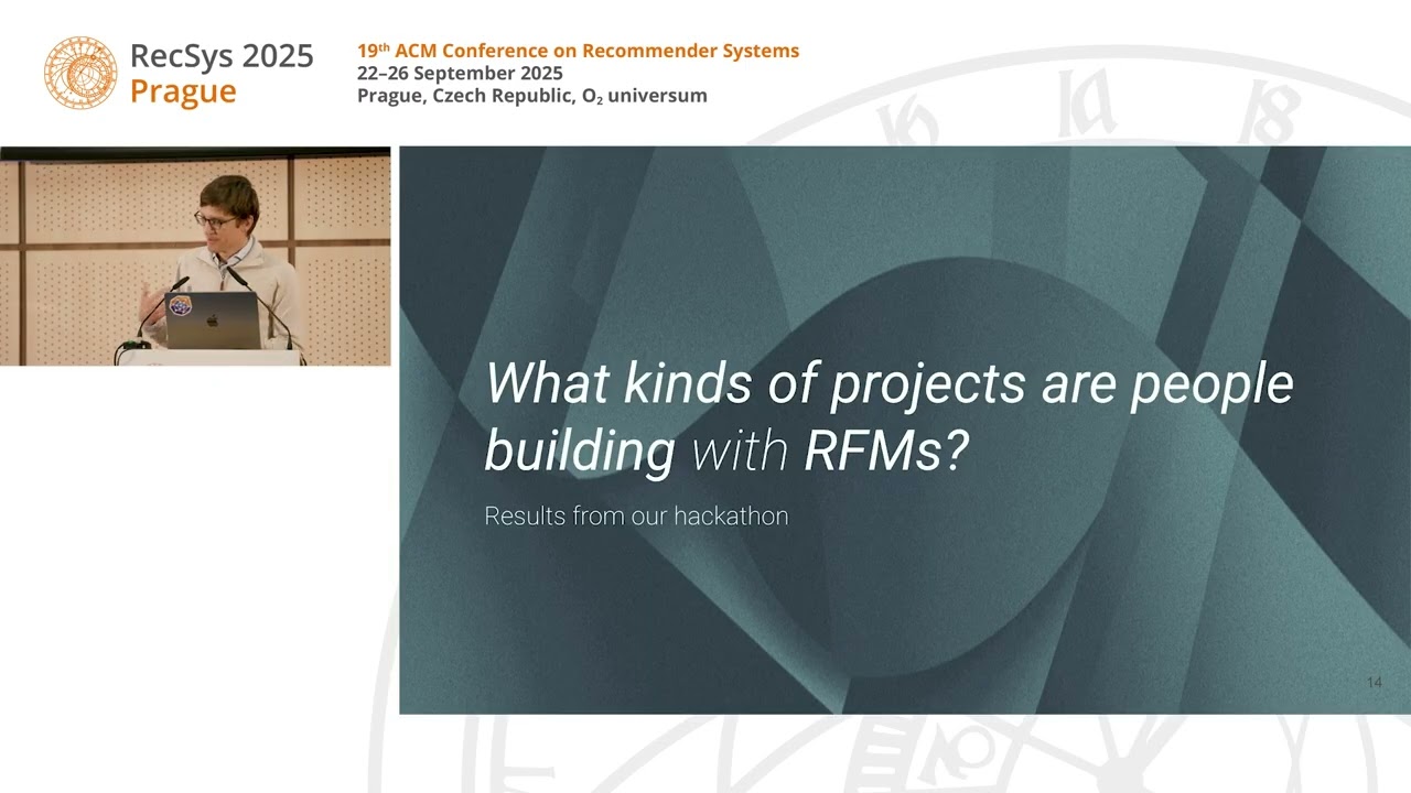 Keynote by Jure Leskovec on relational foundation models at ACM RecSys